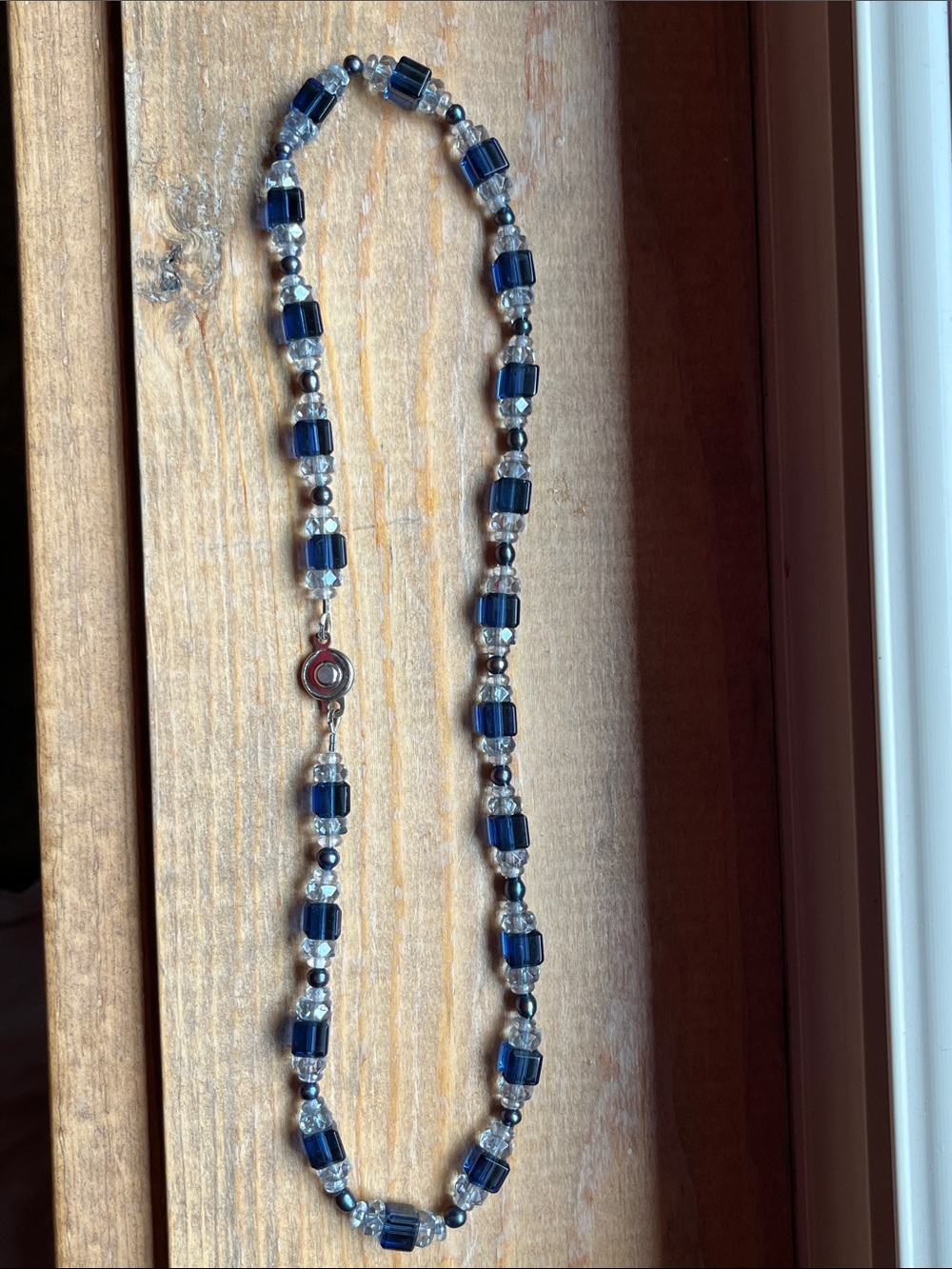 Blue Crystal Beaded Bracelet - Elegant Women’s Jewelry